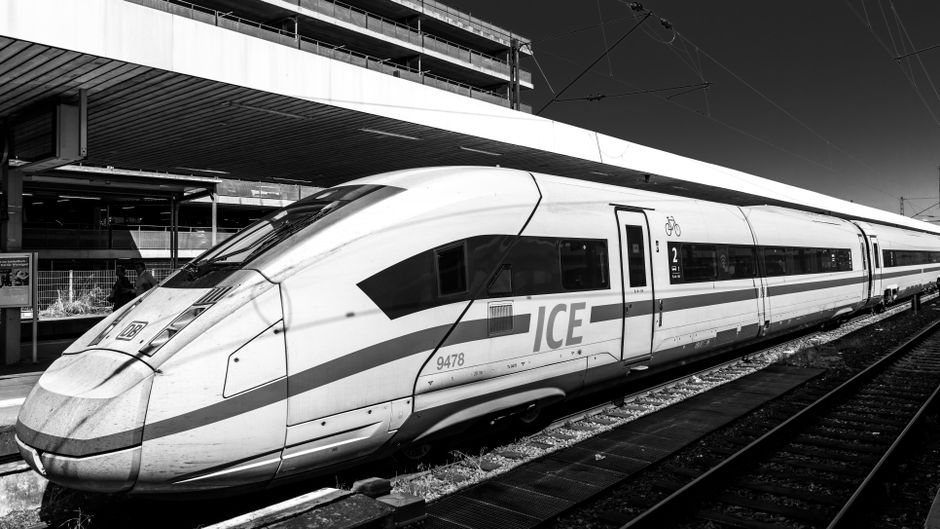 On an ICE train journey across Germany