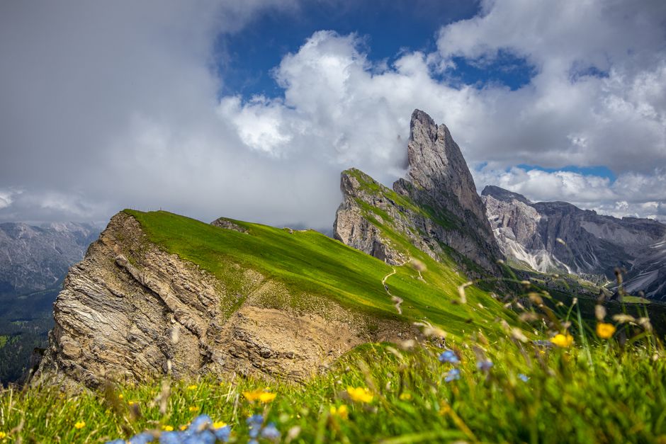 Seceda's ridgeline meadows, Italy