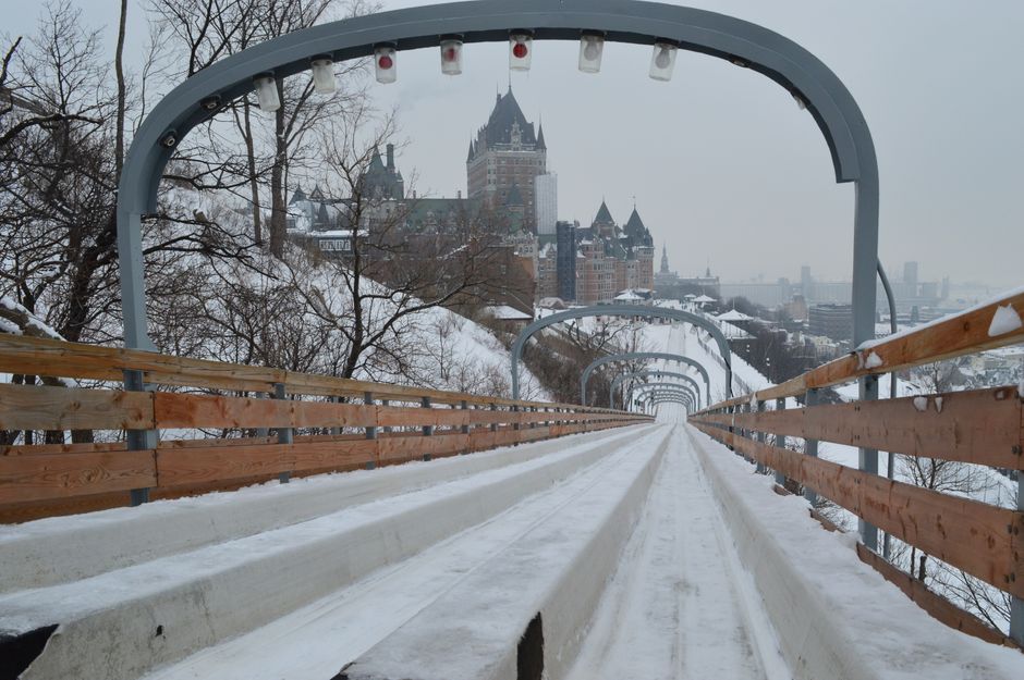 The Dufferin Terrace Toboggan Slide, Quebec City, Canada