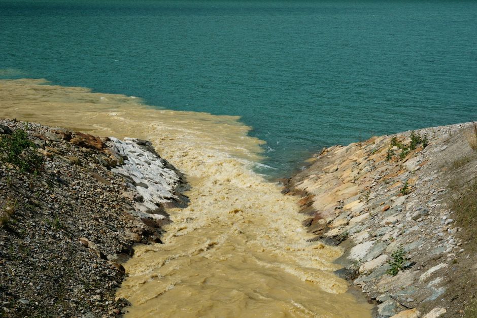 Moreau River Confluence with Missouri River, Jefferson City area, USA
