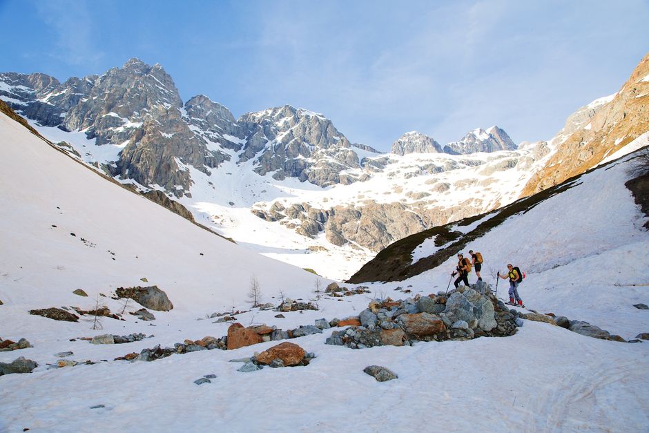 Cirque de Gavarnie (beyond the falls), Pyrenees, France
