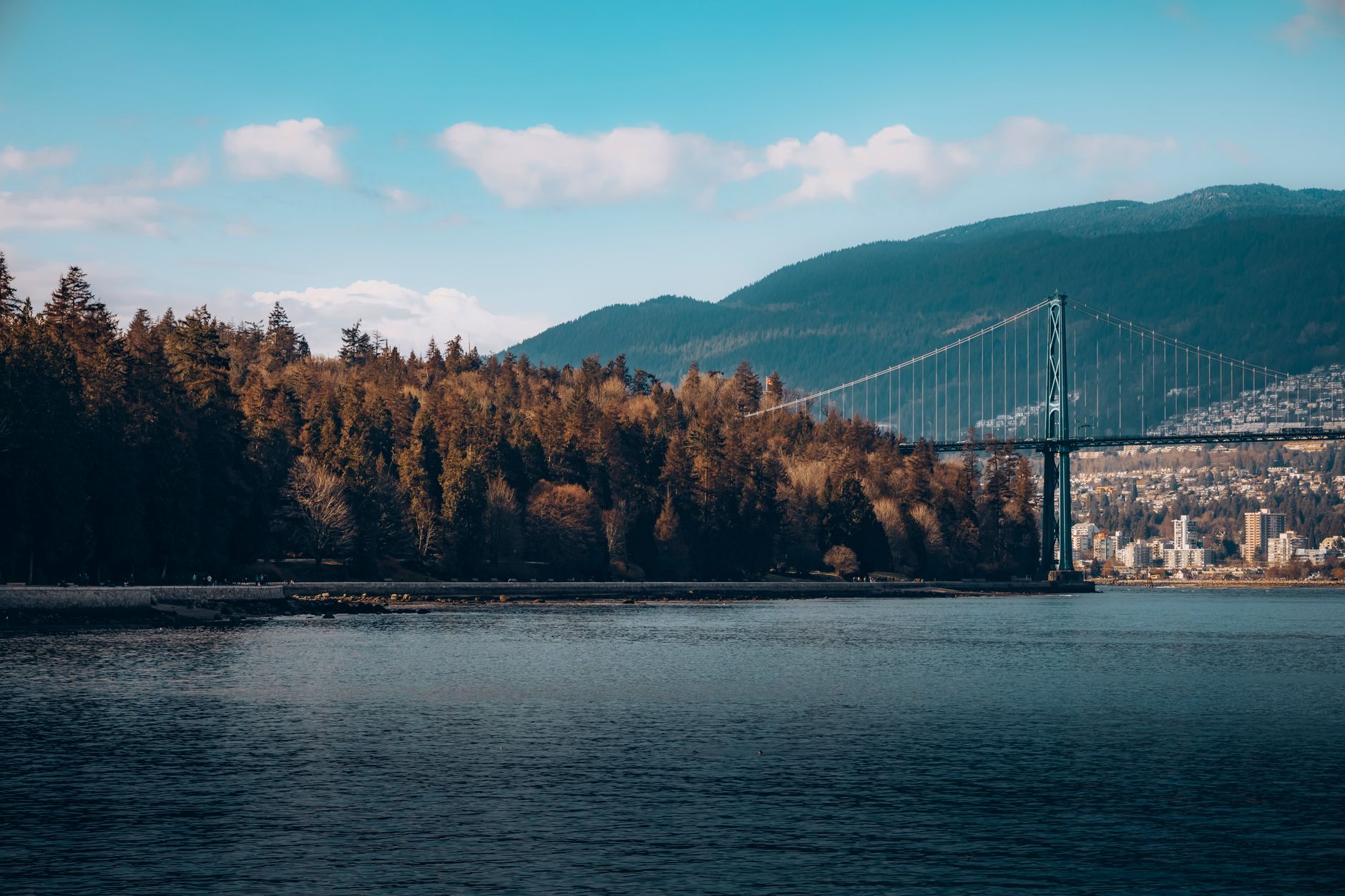 A panoramic view of Vancouver, British Columbia, showing a mix of modern high-rises, diverse residential neighborhoods, and the surrounding natural landscape of mountains and ocean, bathed in soft light.